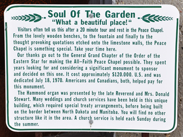 sign about the soul of the garden